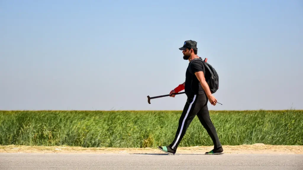 Person finding time to exercise during a busy day