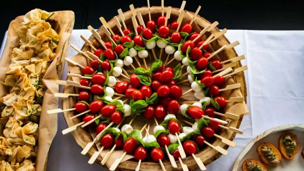 Tomato Basil Mozzarella Skewers