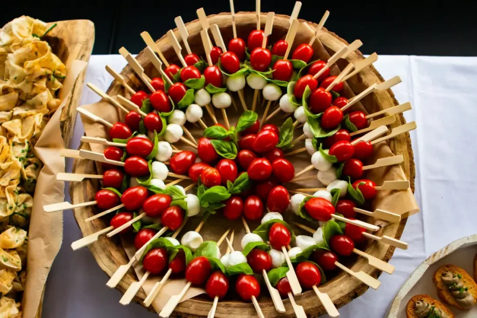 Tomato Basil Mozzarella Skewers
