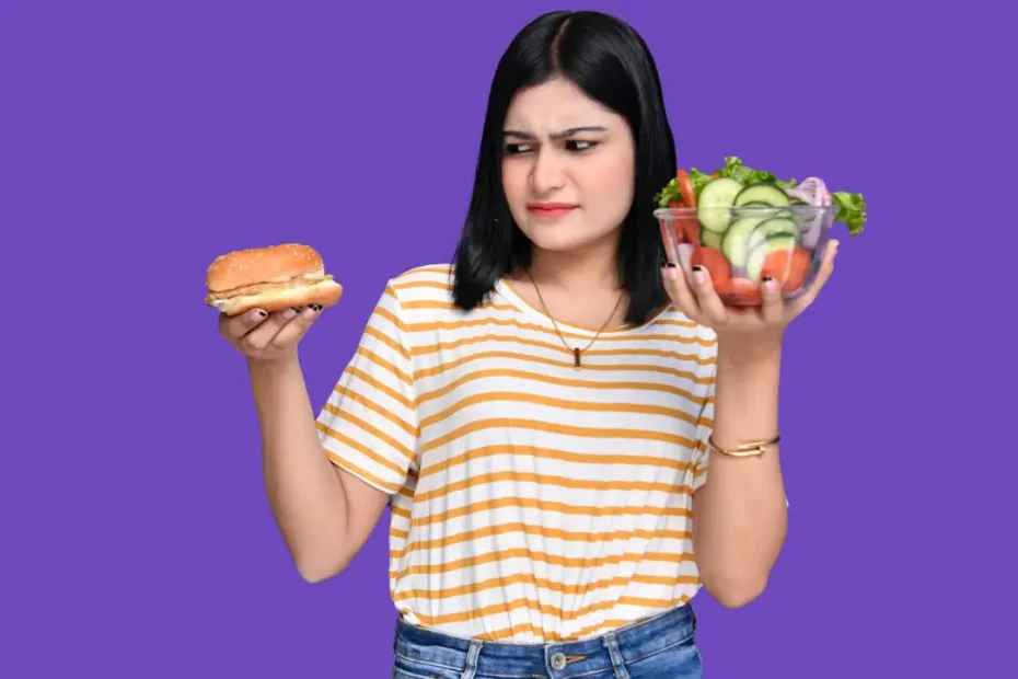 food cravings - Choice of healthy food vs unhealthy food