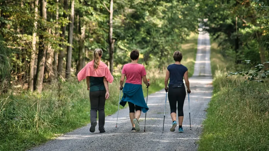 Weight loss mindset, people walking